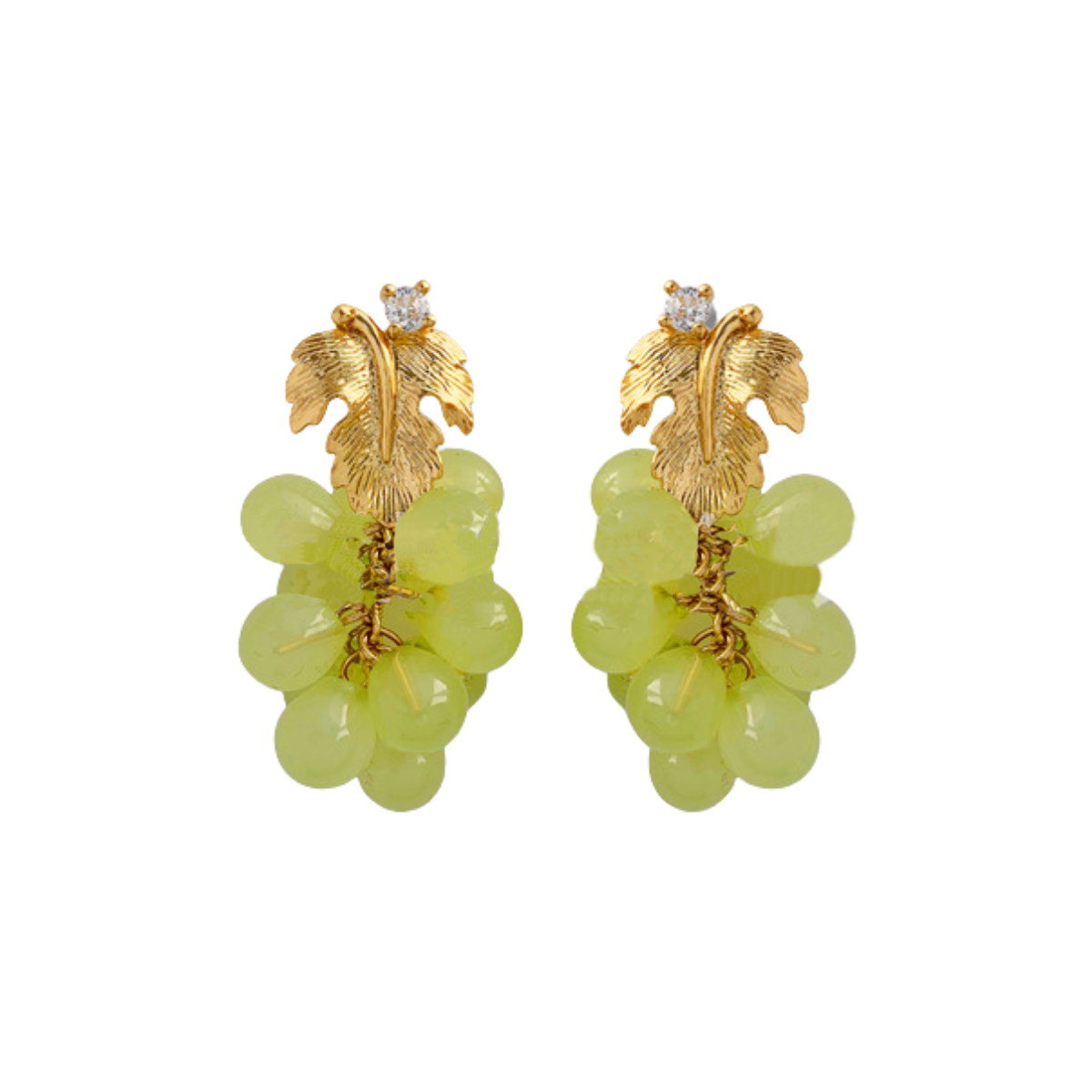 Green Grape Drop Earrings