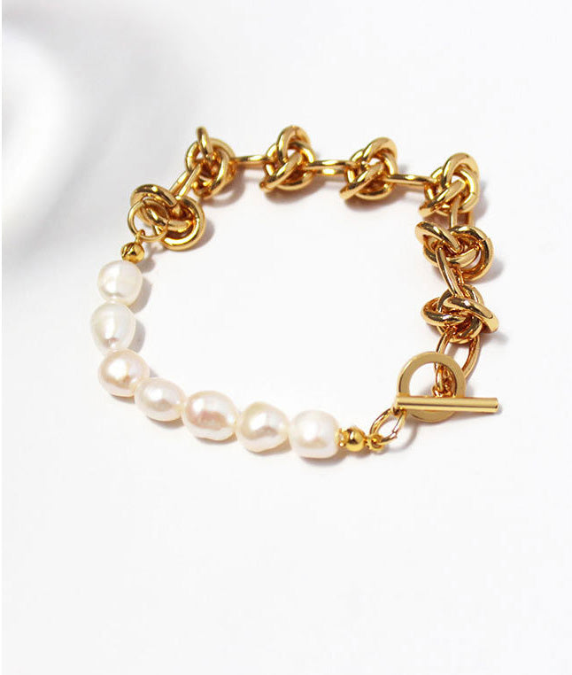Pearl Twisted Chain Bracelet